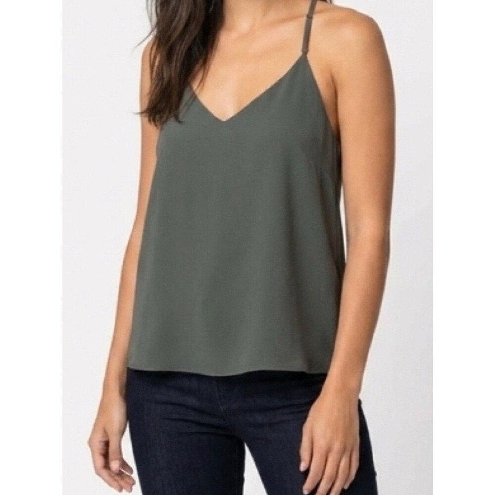 Tyche Gray V-Neck Camisole with Adjustable Straps